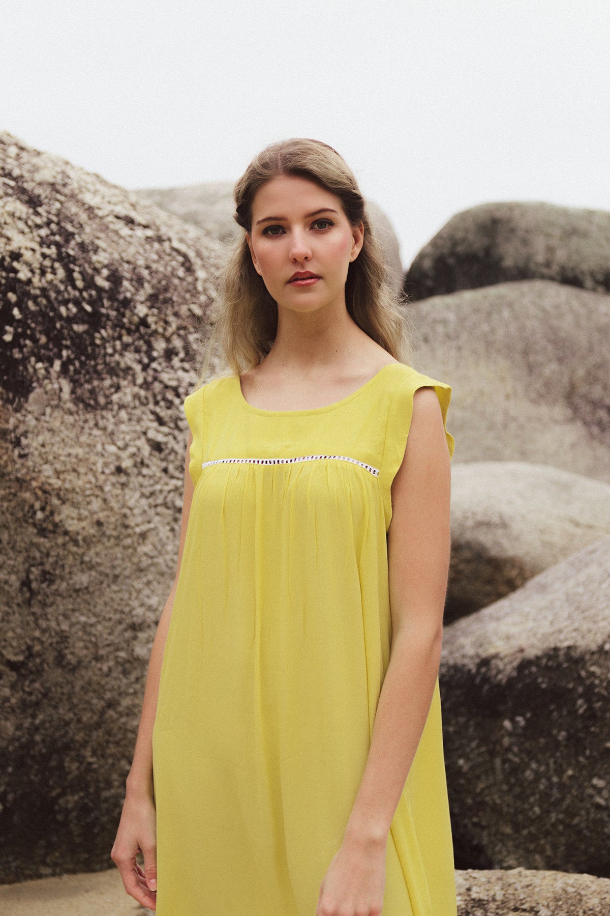 Ladder Lace Canola Yellow AUGUST
